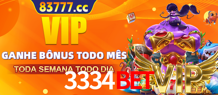 Banner promocional do 3334bet oferecendo 100% de recompensas adicionais contínuas para quem fizer o login diário (Daily sign-in), com um mascote de coelho.
