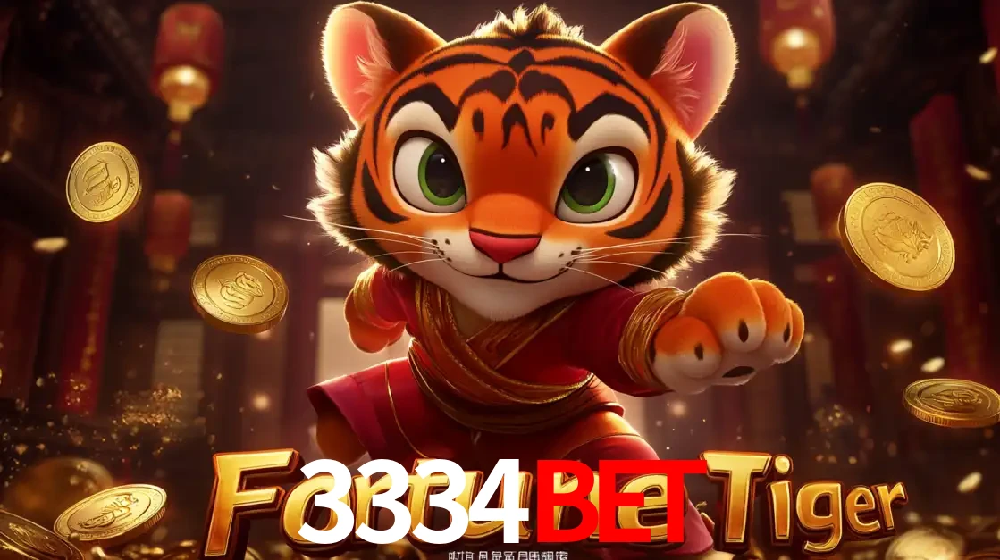 O carismático mascote do jogo de slot Fortune Tiger, um tigre fofo em pose de artes marciais, pronto para trazer sorte e multiplicadores de ganhos no cassino online 3334bet.